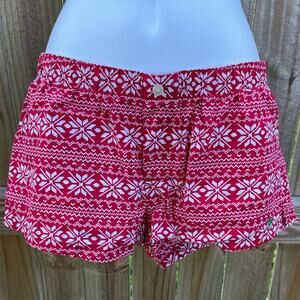 Aerie by American Eagle fairisle red and white printed boxer shorts